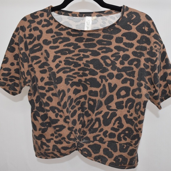 Leopard Print Crop Top - Picture 1 of 5